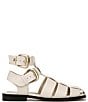 Color:Modern Ivory - Image 2 - Dawn Leather Strappy Double Buckle Gladiator Sandals