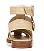 Color:Bleached Beechwood - Image 3 - Dawn Raffia Strappy Double Buckle Gladiator Sandals