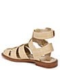 Color:Bleached Beechwood - Image 4 - Dawn Raffia Strappy Double Buckle Gladiator Sandals