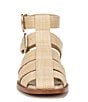 Color:Bleached Beechwood - Image 6 - Dawn Raffia Strappy Double Buckle Gladiator Sandals