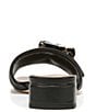 Color:Black - Image 3 - Deacon Leather Buckle Detail Slide Sandals