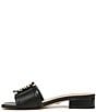 Color:Black - Image 5 - Deacon Leather Buckle Detail Slide Sandals