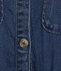 Sam Edelman Diana Denim Halter Neck Sleeveless Belted Shirt Dress, Color:Mystic - Image 3