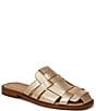 Color:Gold Quartz - Image 1 - Dina Leather Strappy Slide Sandals