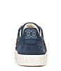 Color:Hudson Blue - Image 3 - Elcie Textured Raffia and Suede Lace-Up Sneakers