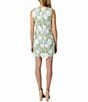 Sam Edelman Embroidered Floral Lace Crew Neck Sleeveless Shift Mini Dress, Color:White Multi - Image 2