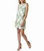 Sam Edelman Embroidered Floral Lace Crew Neck Sleeveless Shift Mini Dress, Color:White Multi - Image 3