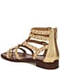 Color:Goldmine - Image 4 - Estella Leather Strappy Gladiator Studded Thong Sandals