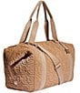 Sam Edelman Ethyl Nylon Embossed Weekender Duffle Bag, Color:Cognac - Image 1