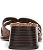 Sam Edelman Farrin Leather and Raffia Double E Logo Slide Sandals - Image 3