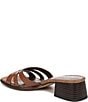 Sam Edelman Farrin Leather and Raffia Double E Logo Slide Sandals - Image 4