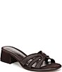 Sam Edelman Farrin Raffia and Suede Double E Logo Slide Sandals - Image 1