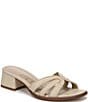 Sam Edelman Farrin Raffia Double E Logo Slide Sandals - Image 1