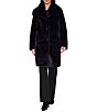 Sam Edelman Faux Fur Teddy Wing Collar Single Breasted Trench Coat - Image 3