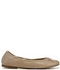 Color:Classic Nude - Image 2 - Felicia Leather Bow Detail Ballet Flats