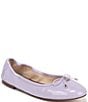 Color:Orchid Blossom - Image 1 - Felicia Patent Bow Detail Ballet Flats