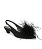 Sam Edelman Finch Feather Pom Pom Textured Fabric Pointed Toe Slingback Pumps - Image 1