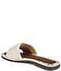 Color:Ivory - Image 4 - Fitz Leather and Beaded Double E Flat Slide Sandals