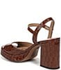 Sam Edelman Fleur Crocodile Embossed Patent Leather Ankle Strap Platform Dress Sandals - Image 4