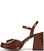 Sam Edelman Fleur Crocodile Embossed Patent Leather Ankle Strap Platform Dress Sandals - Image 5