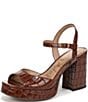 Sam Edelman Fleur Crocodile Embossed Patent Leather Ankle Strap Platform Dress Sandals - Image 6