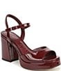 Sam Edelman Fleur Patent Leather Ankle Strap Platform Dress Sandals - Image 1