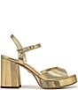 Sam Edelman Fleur Striped Metallic Leather Ankle Strap Platform Dress Sandals - Image 2