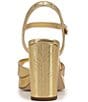 Sam Edelman Fleur Striped Metallic Leather Ankle Strap Platform Dress Sandals - Image 3