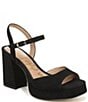 Sam Edelman Fleur Suede Ankle Strap Platform Dress Sandals - Image 1