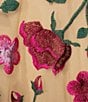 Color:Blush Multi - Image 3 - Floral Embroidered V-Neck Sleeveless Midi A-Line Dress