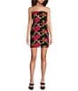 Sam Edelman Floral Print Strapless Sleeveless Sheath Dress, Color:Pink/Green - Image 1