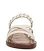 Color:Modern Ivory - Image 6 - Gavin Braided Strappy Leather Flat Slide Sandals