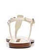 Color:Porcelain - Image 3 - Gigi Pearl Patent Leather T-Strap Flat Sandals