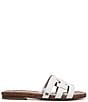 Color:Bright White - Image 2 - Girls' Bay Leather Flat Slide Sandals (Youth)