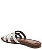 Color:Bright White - Image 4 - Girls' Bay Leather Flat Slide Sandals (Youth)