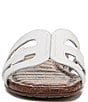 Color:Bright White - Image 6 - Girls' Bay Leather Flat Slide Sandals (Youth)