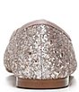 Color:Champagne - Image 3 - Girls' Felicia Mini Glitter Bow Detail Ballet Flats (Youth)