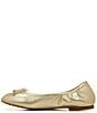 Color:Gold Leaf - Image 5 - Girls' Felicia Mini Leather Bow Detail Ballet Flats (Youth)