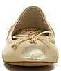 Color:Gold Leaf - Image 6 - Girls' Felicia Mini Leather Bow Detail Ballet Flats (Youth)