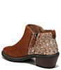 Color:Frontier Brown/Jute - Image 4 - Girls' Pryce Suede Glitter Booties (Toddler)