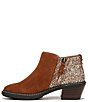 Color:Frontier Brown/Jute - Image 5 - Girls' Pryce Suede Glitter Booties (Toddler)