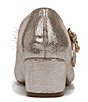 Color:Soft Silver - Image 3 - Girls' Talia Feather Toe Metallic Block Heel Mary Janes (Youth)