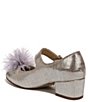 Color:Soft Silver - Image 4 - Girls' Talia Feather Toe Metallic Block Heel Mary Janes (Youth)