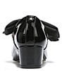 Color:Black - Image 3 - Girls' Teddy Patent Covered Bow Heels (Youth)