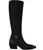 Sam Edelman Haisley Suede Buckle Strap Snip Toe Tall Boots - Image 2