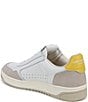 Color:White/Sunflower - Image 4 - Harper Leather and Suede Low-Top Retro Skater Sneakers