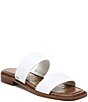 Color:Bright White - Image 1 - Haydee Leather Slide Sandals