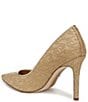Sam Edelman Hazel Logo Raffia Pointed Toe Pumps, Color:Natural Multi - Image 4