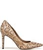 Sam Edelman Hazel Python Print Leather Pointed Toe Pumps - Image 2
