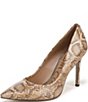 Sam Edelman Hazel Python Print Leather Pointed Toe Pumps - Image 6